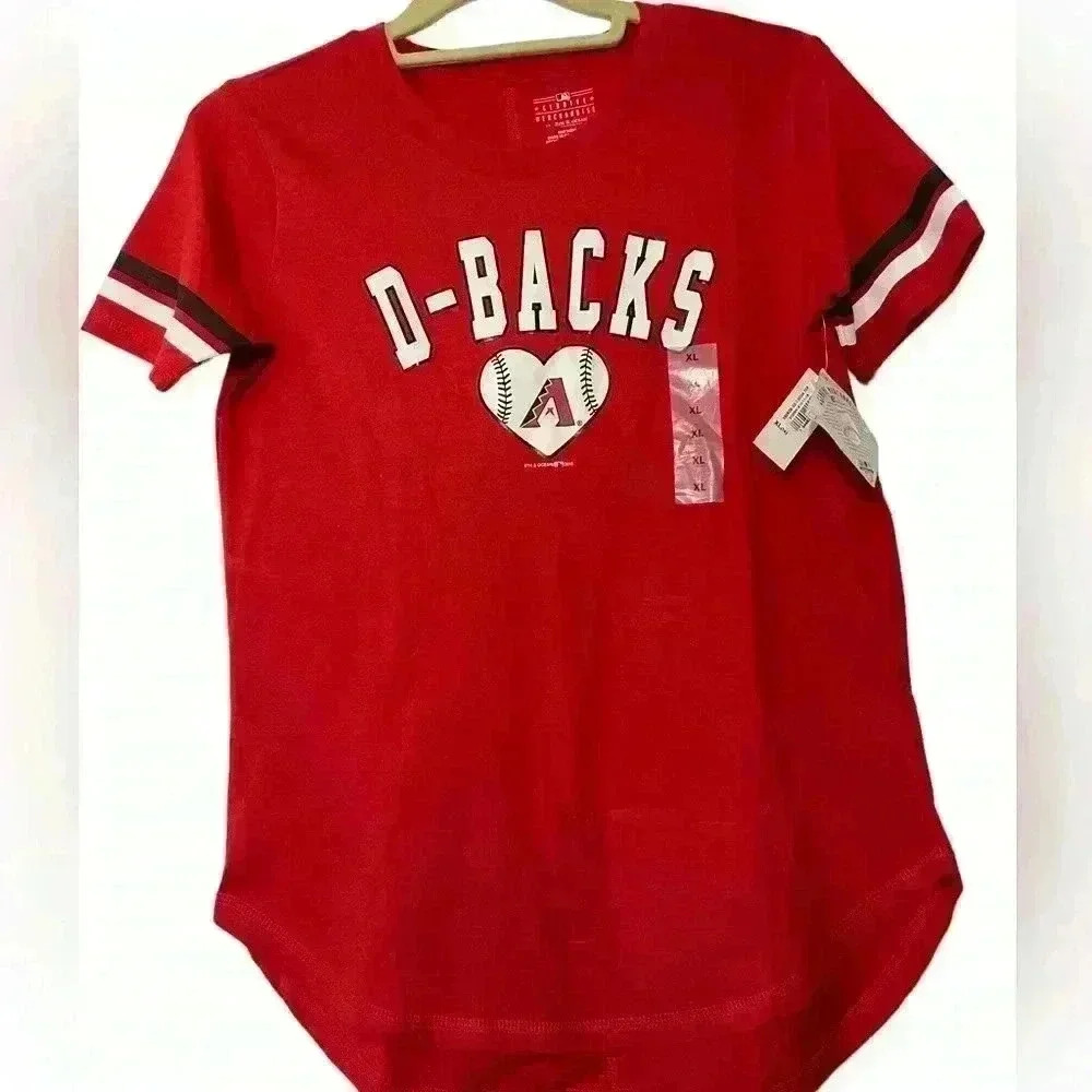 MLB Arizona D-Backs Baseball NWT Girls 14 XL Red Shirt